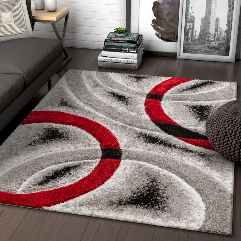 Well Woven San Francisco Shag Red/Black/Gray Area Rug & Reviews Wayfair